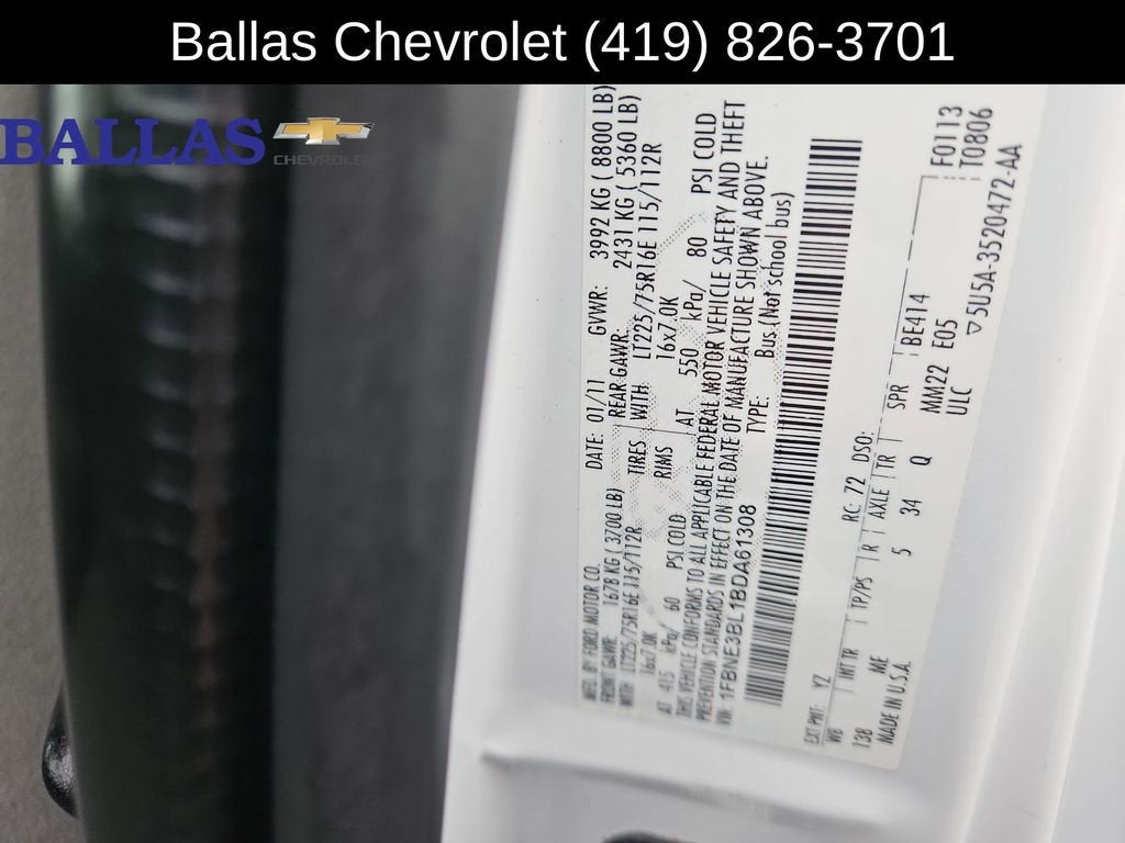 2011 Ford E-350 Super Duty XLT