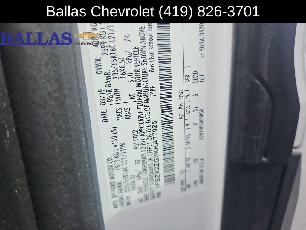 2019 Ford Transit Passenger Wagon XL