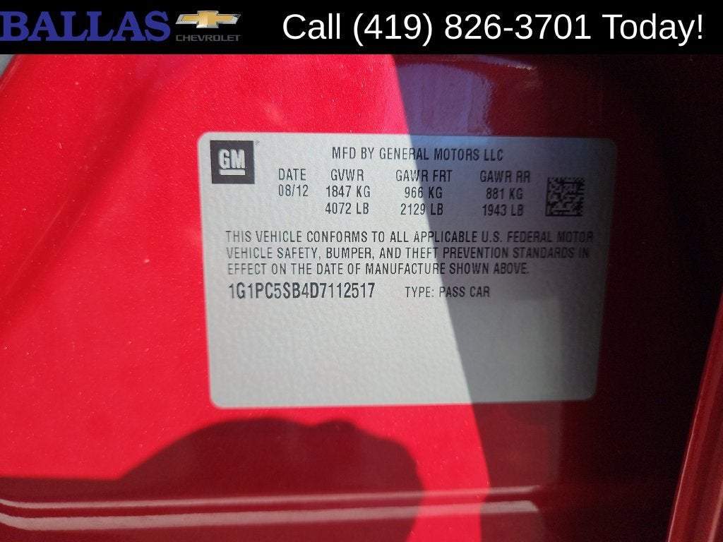 2013 Chevrolet Cruze 1LT