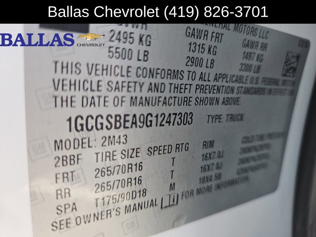 2016 Chevrolet Colorado 2WD WT
