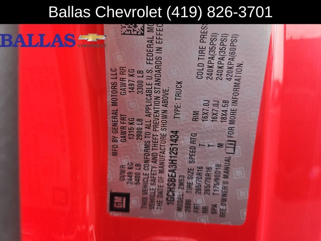 2017 Chevrolet Colorado 2WD WT