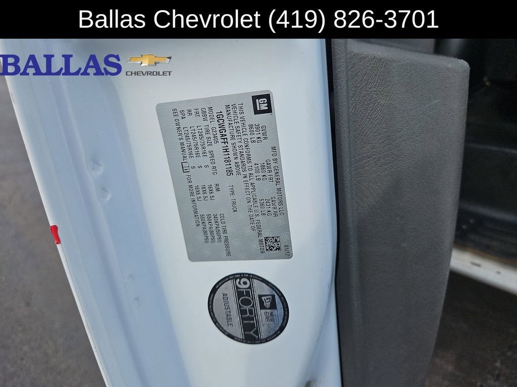 2017 Chevrolet Express Cargo 2500 Work Van