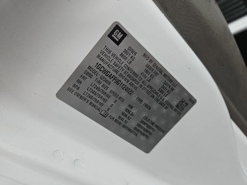 2016 Chevrolet Express Cargo 2500 Work Van