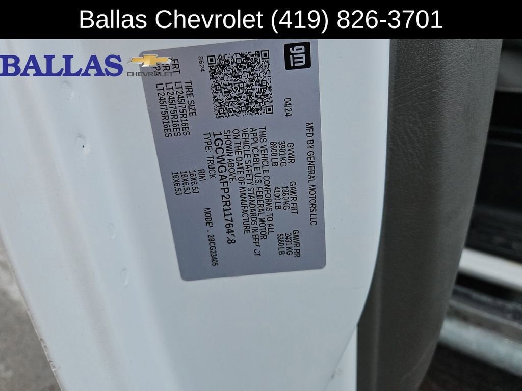 2024 Chevrolet Express Cargo 2500 WT