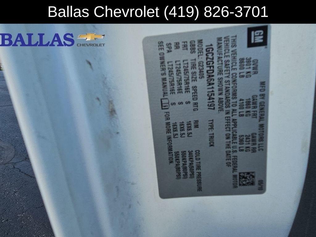 2010 Chevrolet Express Cargo 2500 Work Van