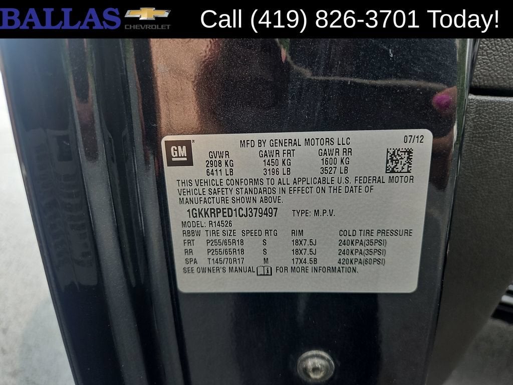 2012 GMC Acadia SLE