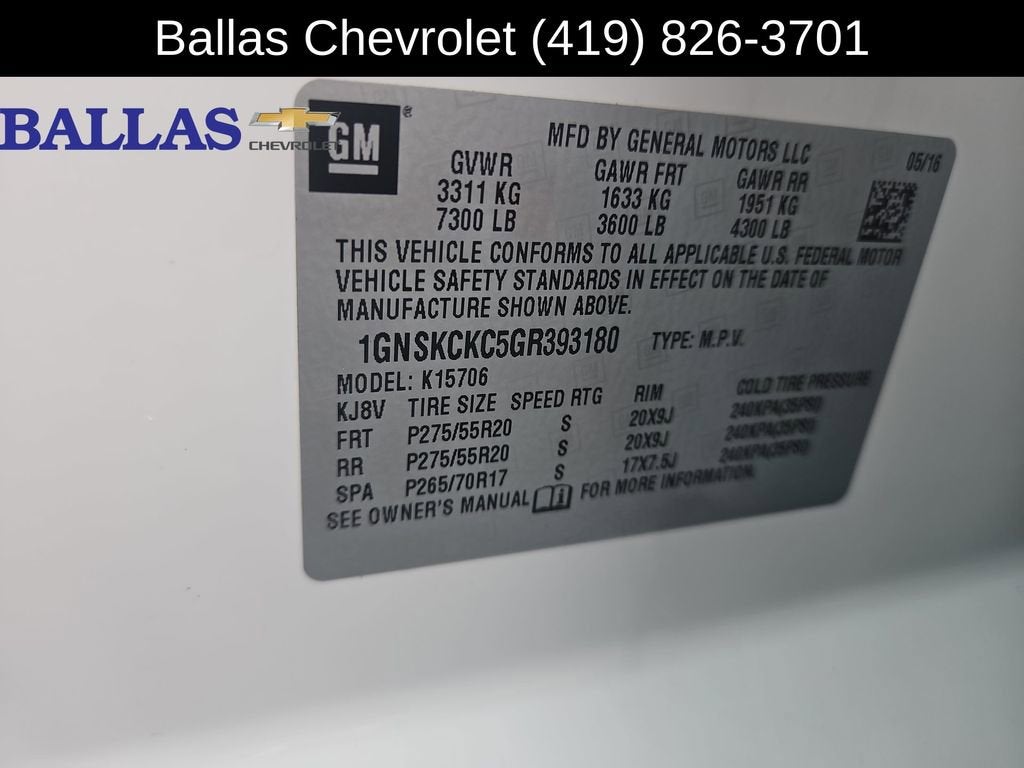 2016 Chevrolet Tahoe LTZ