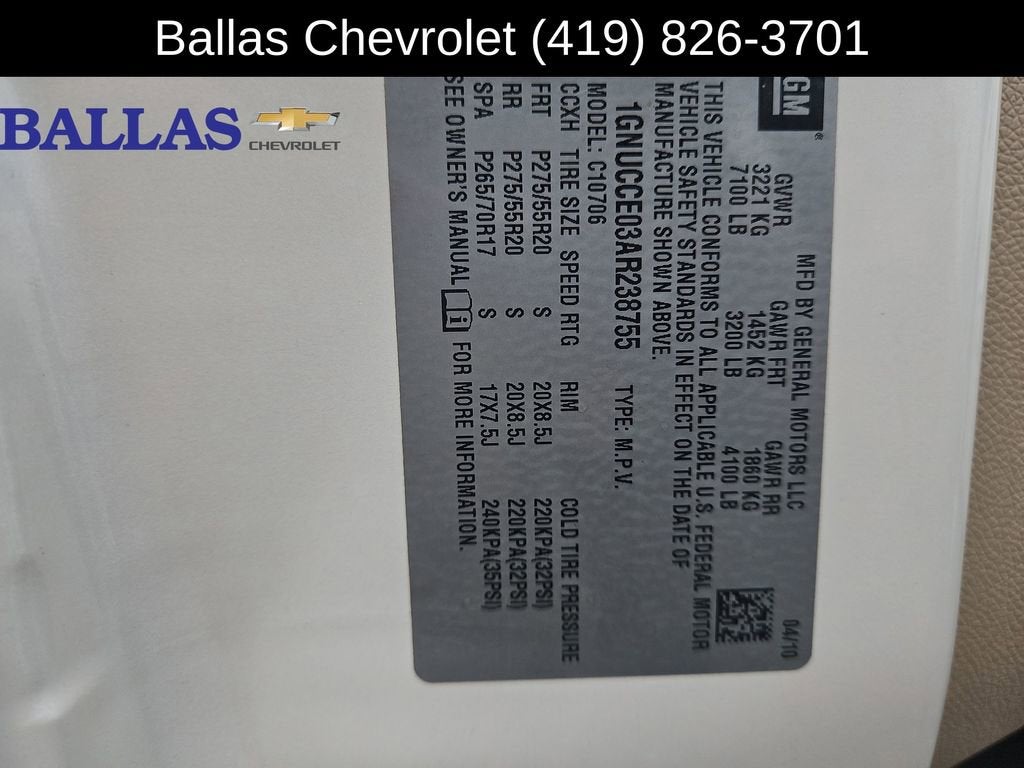 2010 Chevrolet Tahoe LTZ