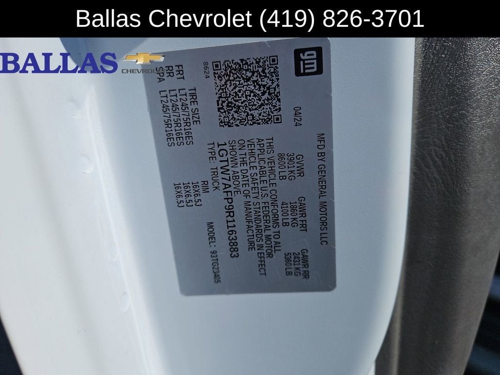 2024 GMC Savana Cargo 2500 Work Van