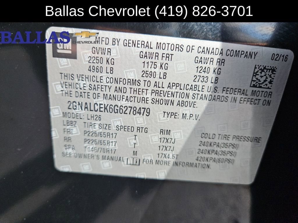 2016 Chevrolet Equinox LT