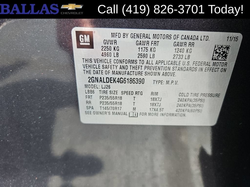 2016 Chevrolet Equinox LTZ