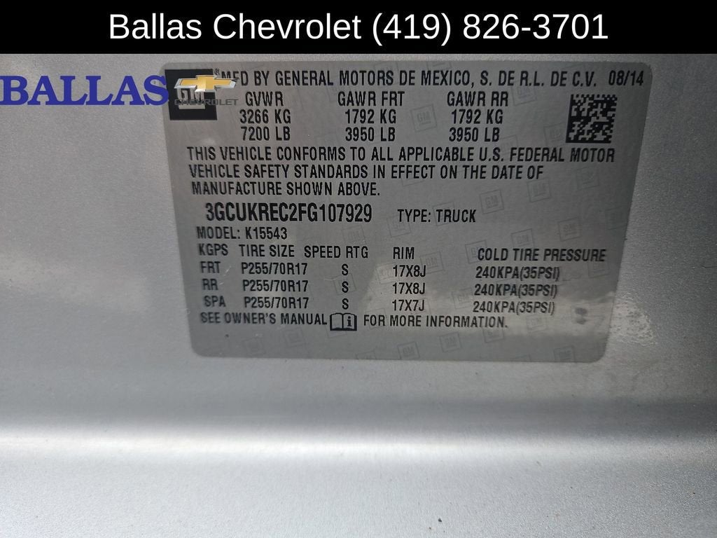 2015 Chevrolet Silverado 1500 LT