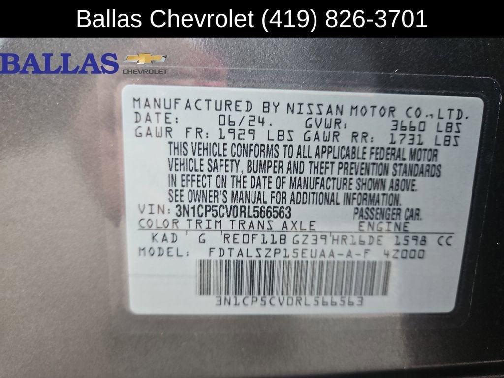 2024 Nissan Kicks SV Xtronic CVT