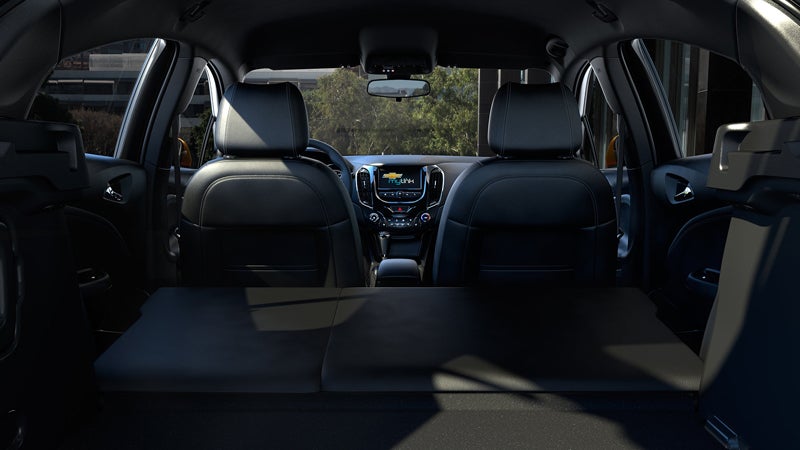 A view of the Chevrolet Cruze’s spacious cargo area with rear seats folded down