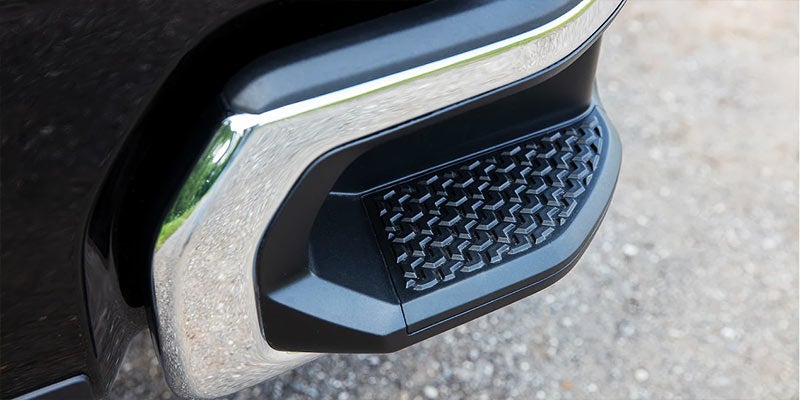 Close-up of the Chevrolet Silverado's exhaust tip