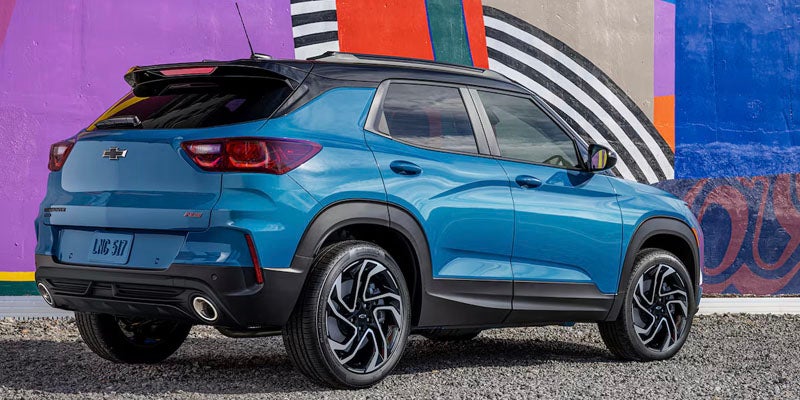 Blue 2025 Chevrolet Trailblazer parked on the road