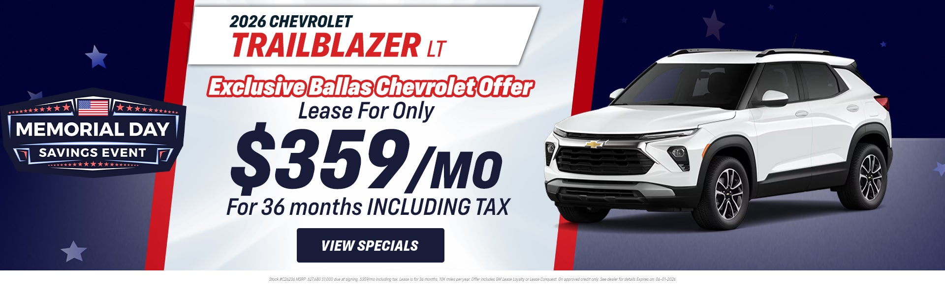 Exclusive Ballas Chevrolet Lease Deal