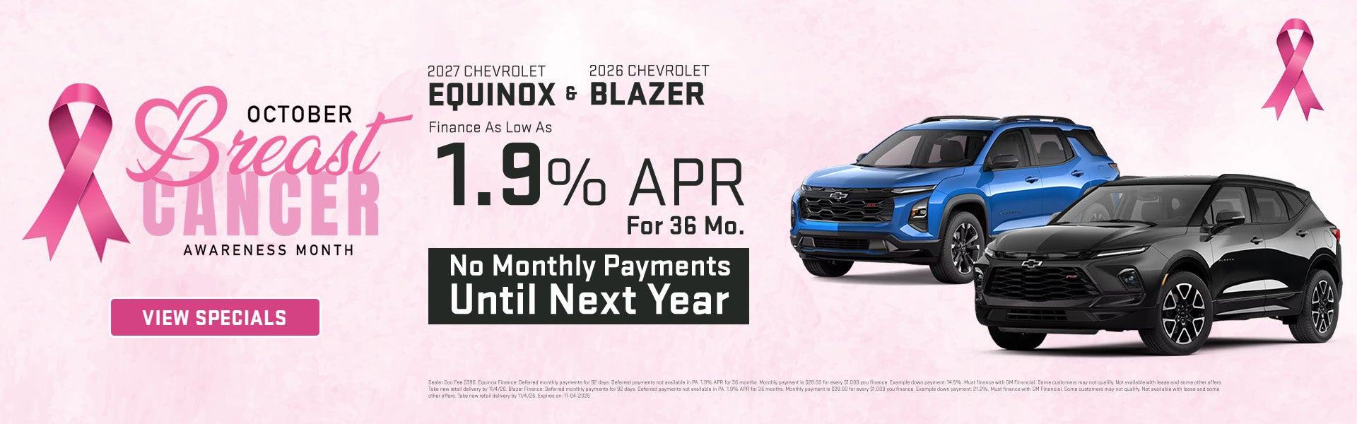 Equinox & Blazer Specials